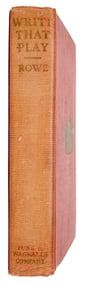Write That Play by Kenneth Thorpe Rowe 1939 1st