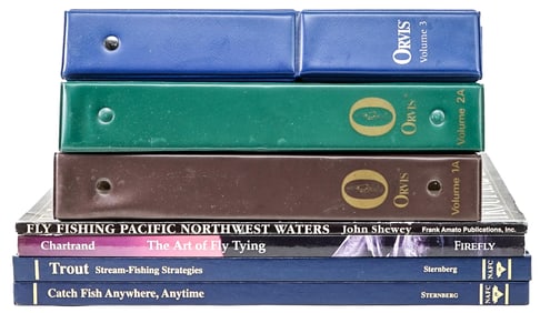 Fly Fishing and Fly Tying (7) Books and Binders