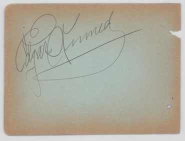 Edgar Kennedy (d. 1948) Autographed Album Page