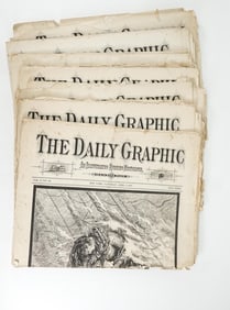 Antique (8) NYC Daily Graphic Newspapers 1873-74