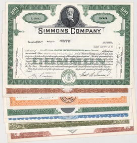 Vintage (7) U. S. Co. Stock Certificates -Science