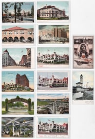 Antique (14) Postcards [Spokane, Washington]