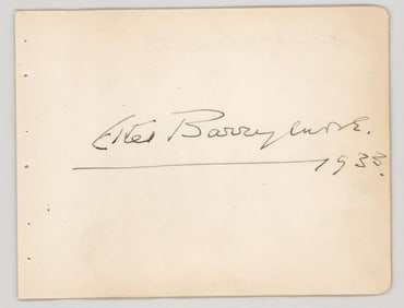 [Oscar Winner] Ethel Barrymore Autograph