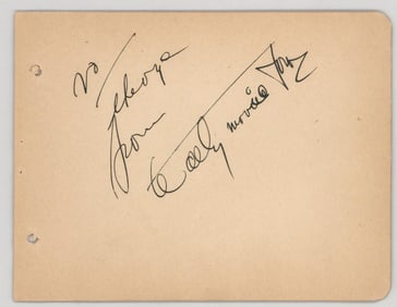 Wallace Ford (d. 1966) Autographed Album Page