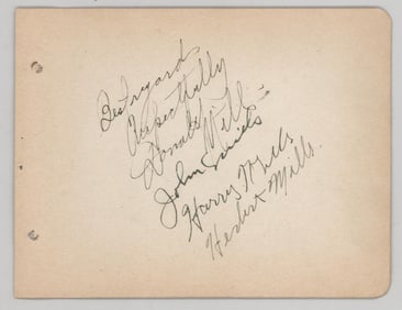 The Mills Brothers Autographed Album Page