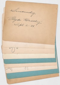 1930's Autographed Album Pages (9)