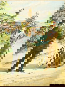 Blyth's Cycles Antique Advertising Poster