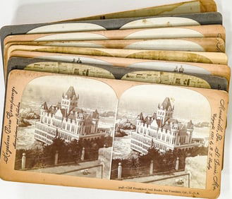 California (8) Antique Stereoviews -San Francisco