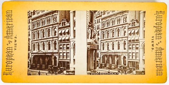 Stock Exchange NYC Antique Stereoview