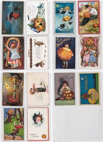 Antique (14) Postcards [Hallowe'en]