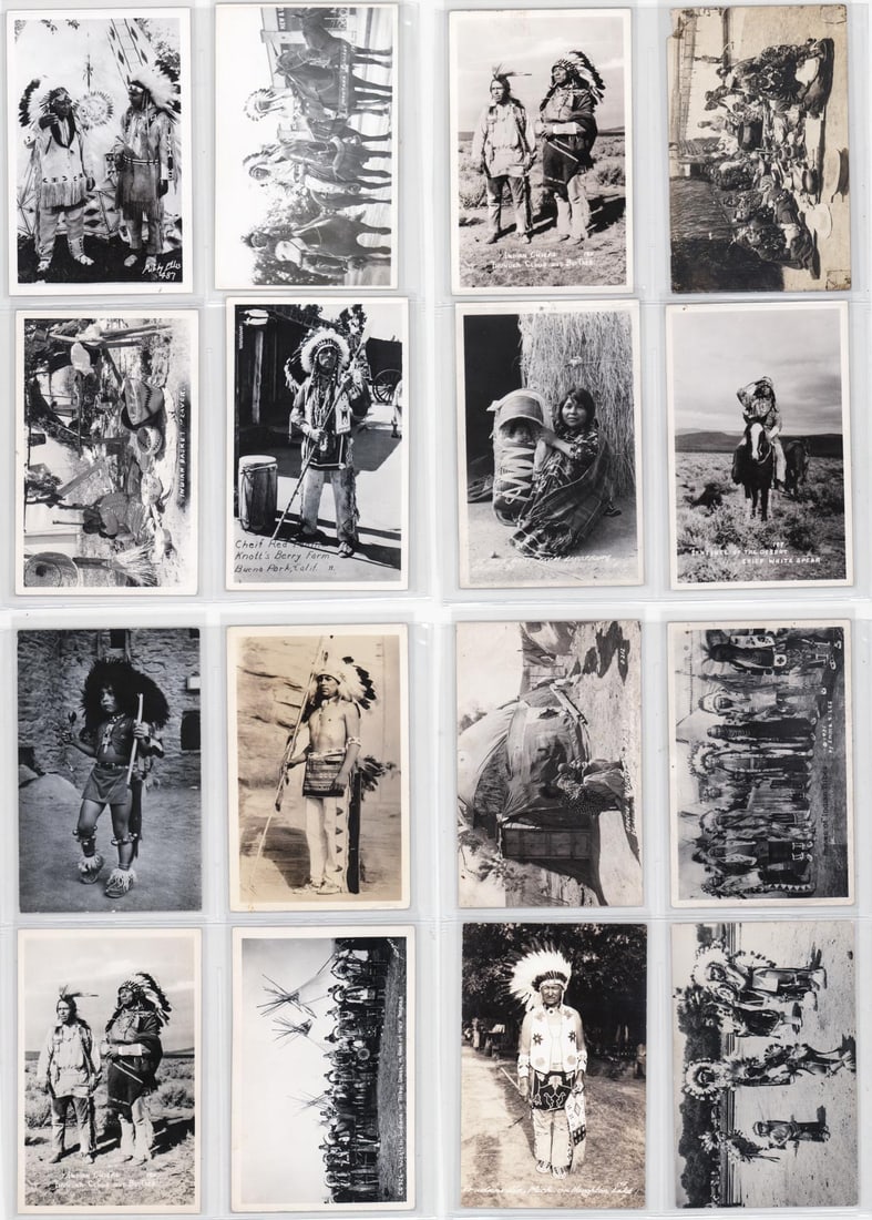 Antique (16) Native American Real Photo Postcards (1 of 9)