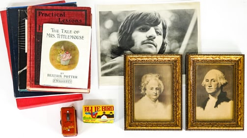 Vintage (9) Ringo Photo; Books, Framed Photos