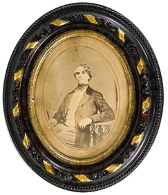 Antique Photo Framed [Man Seated]