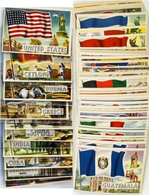 1956 TOPPS Flags of the World Trading Cards