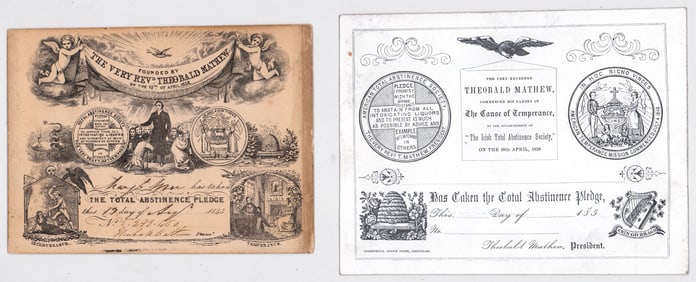 1843 and 185X Temperance Father Abstinence