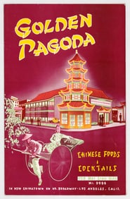 C1940's Golden Pagoda Menu [Los Angeles]