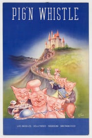 Vintage Pig'n Whistle 1945 Menu [San Francisco]