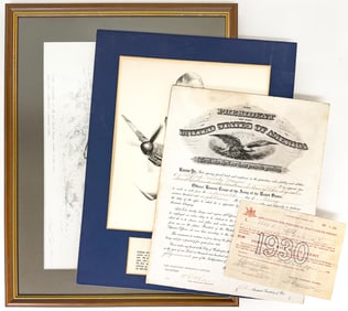 Militaria (4) Aircraft Prints and Documents