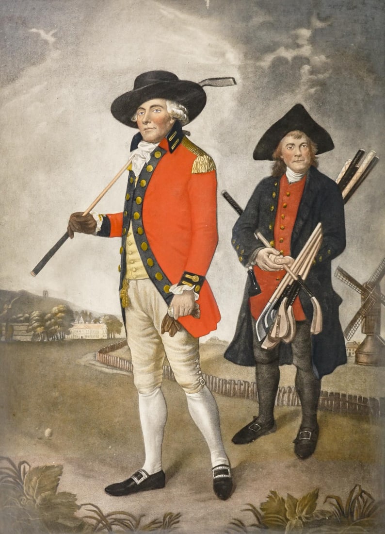 After Lemuel Francis Abbott Engraving: After Lemuel Francis Abbott (British, 1760-1802), "To the Society of Goffers at Blackheath. This plate is with just respect. Dedicated by their most humble servant. Mezzotint with colors, printed by V