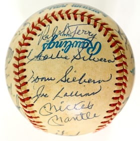 25 New York Yankees Greats Multi-Signed Baseball