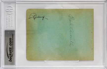 Lou Gehrig & 4 others Autographed Album Page