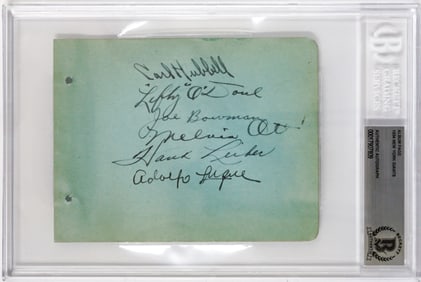 1934 New York Giants Autographed Album Page