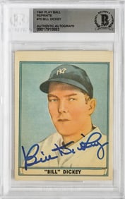 Bill Dickey Autographed 1941 Play Ball Reprints