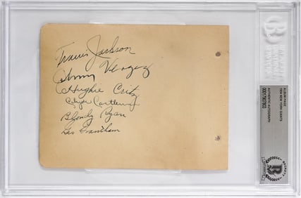 1934 New York Giants Autograph Album Page