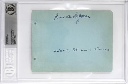 Branche Rickey Autographed Album Page