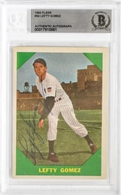 Lefty Gomez Autographed 1960 Fleer BAS COA