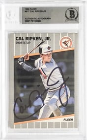 Cal Ripken, Jr. Autographed 1989 Fleer #617