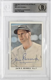Jack Russell (d. 1990) Autographed BB Card