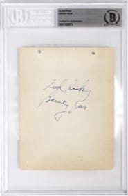 Barney Ross (Boxer, d. 1967) Autographed Page
