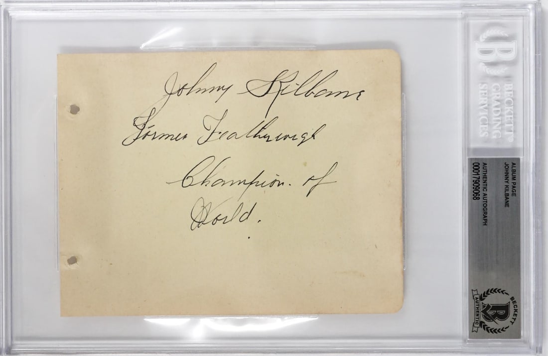 Johnny Kilbane (Boxer, d. 1957) Album Page Signed (1 of 2)