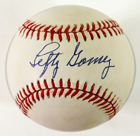Lefty Gomez Signed Baseball BAS COA