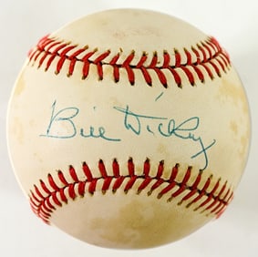 Bill Dickey Single Signed Baseball BAS COA