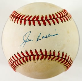 Joe Collins Single Signed Baseball BAS COA
