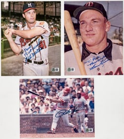 Pete Rose, Harmon Killebrew, Eddie Mathews Photos