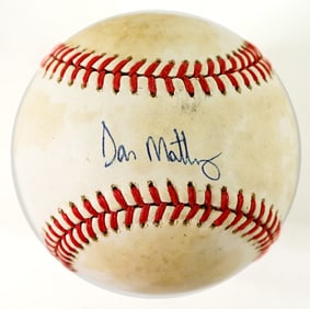 Don Mattingly Single Signed Baseball BAS COA