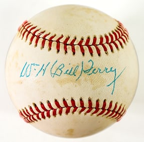 Bill Terry Single Signed Baseball BAS COA