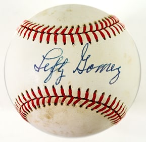 Lefty Gomez Exceptional Single Signed Baseball