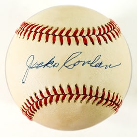 Jocko Conlan Single Signed Baseball BAS COA