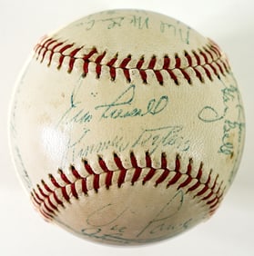 1961 Cleveland Indians Team Signed Baseball