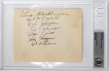 1933 Philadelphia Athletics Autographed Album Page