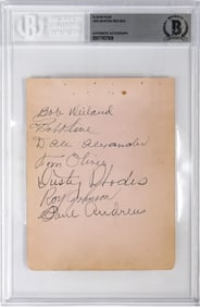 1932 Boston Red Sox Autographed Album Page