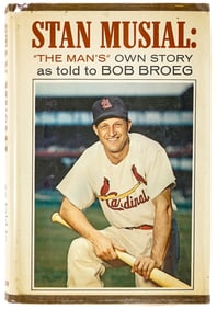 Stan Musial: Man's Own Story by Broeg SIGNED COA