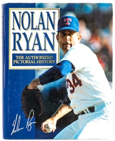 Nolan Ryan Pictorial History SIGNED BAS COA