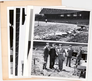 Bill Veeck Signed Document & Photos (6)