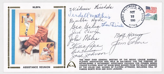 Negro League Greats Autographed Envelope