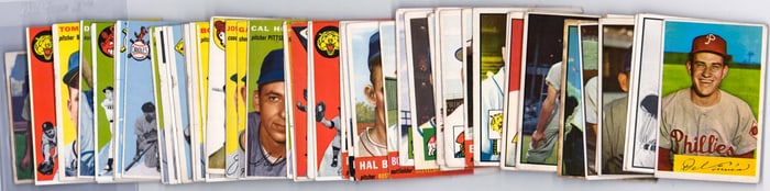 1952-1954 Baseball Cards Mixed Condition (57)